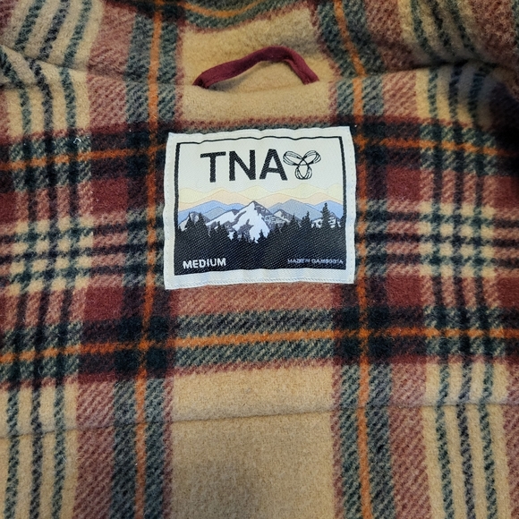 Aritzia TNA Wool Zipped Button Pea Duffle Coat Camel M - Picture 12 of 14